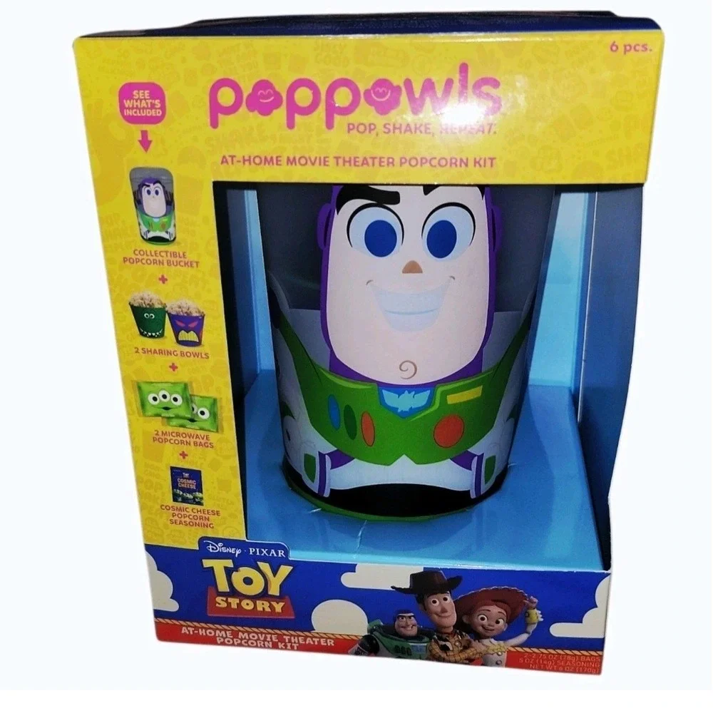 Disney Pixar Toy Story Popowls Popcorn Kit Jessie Woody Buzz Lightyear New